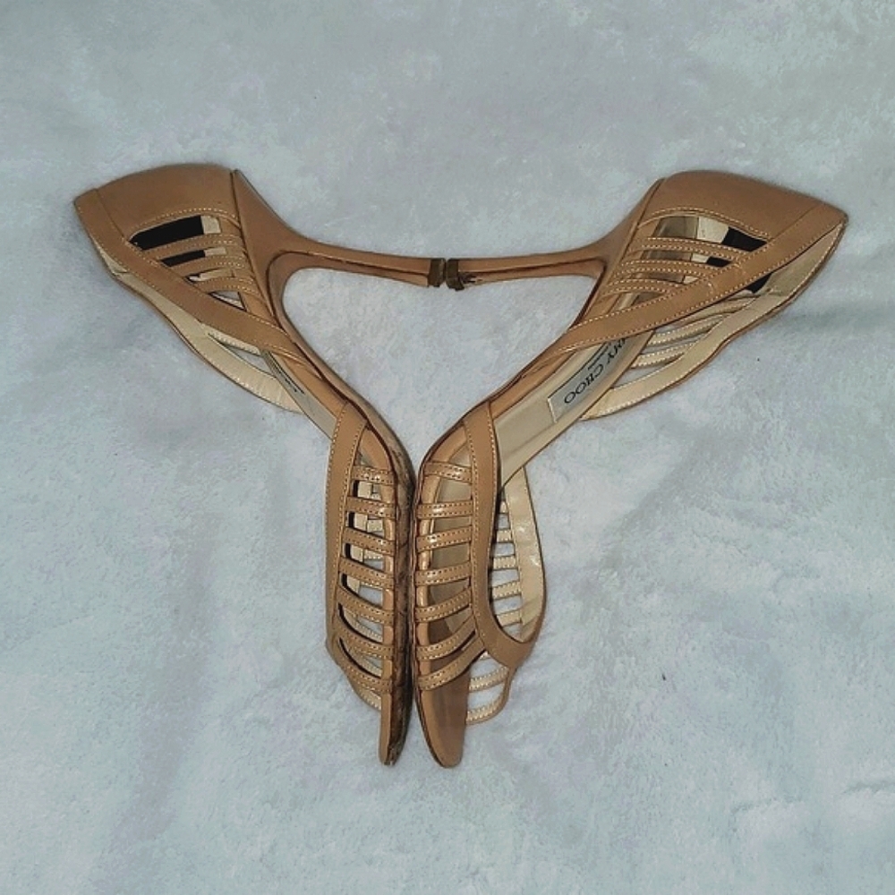 Jimmy Choo Peep Toe Sandals Size 39 - Picture 8 of 14